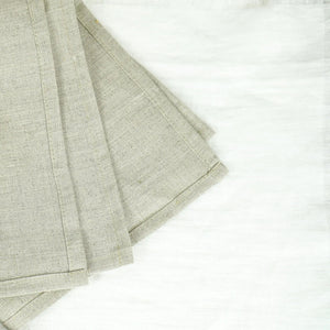 Natural linen napkins, short finish - Yahko Merchandise