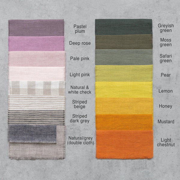 Natural linen napkins, short finish - Yahko Merchandise