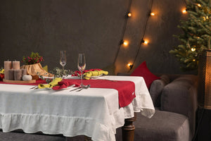 Natural linen napkins, short finish - Yahko Merchandise