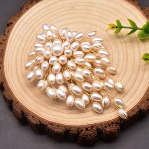 Natural Pearl Brooch Female European And American Retro Pure Hand - woven Pearl Brooch - Yahko Merchandise