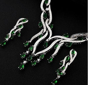 New Crystal Jewelry Zircon Jewelry Set Tassel Pendant - Yahko Merchandise