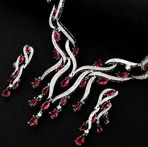 New Crystal Jewelry Zircon Jewelry Set Tassel Pendant - Yahko Merchandise