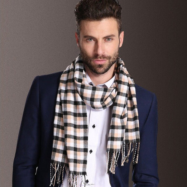 New Europe Fashion Shawl Scarves Men Winter Warm Tartan - Yahko Merchandise