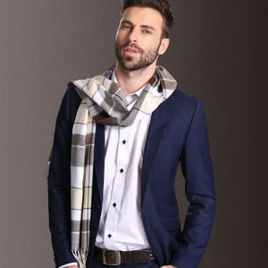 New Europe Fashion Shawl Scarves Men Winter Warm Tartan - Yahko Merchandise