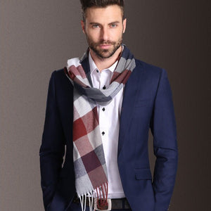 New Europe Fashion Shawl Scarves Men Winter Warm Tartan - Yahko Merchandise