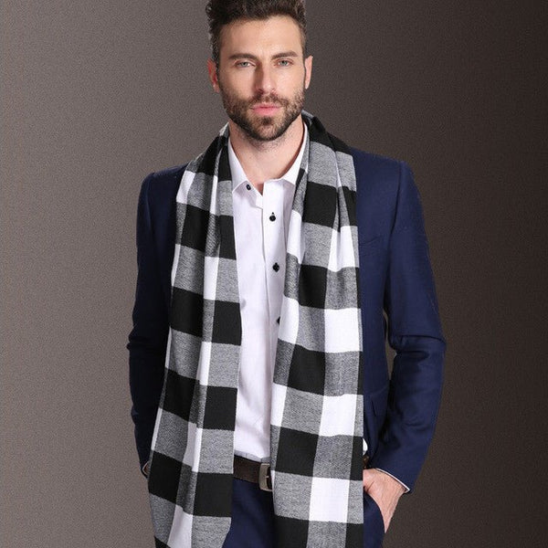 New Europe Fashion Shawl Scarves Men Winter Warm Tartan - Yahko Merchandise