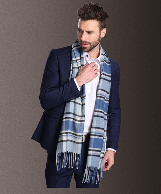 New Europe Fashion Shawl Scarves Men Winter Warm Tartan - Yahko Merchandise