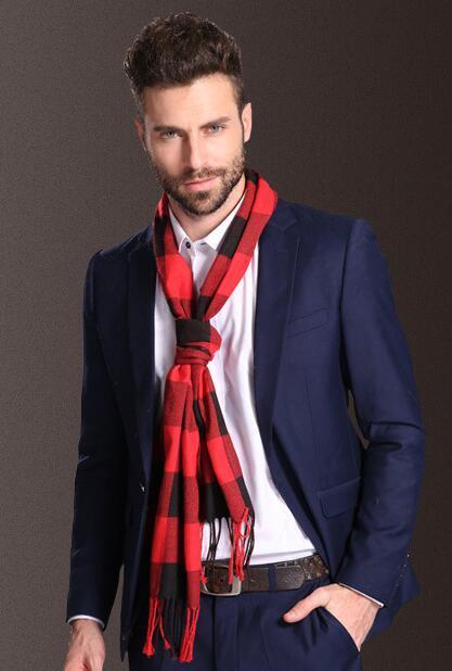 New Europe Fashion Shawl Scarves Men Winter Warm Tartan - Yahko Merchandise