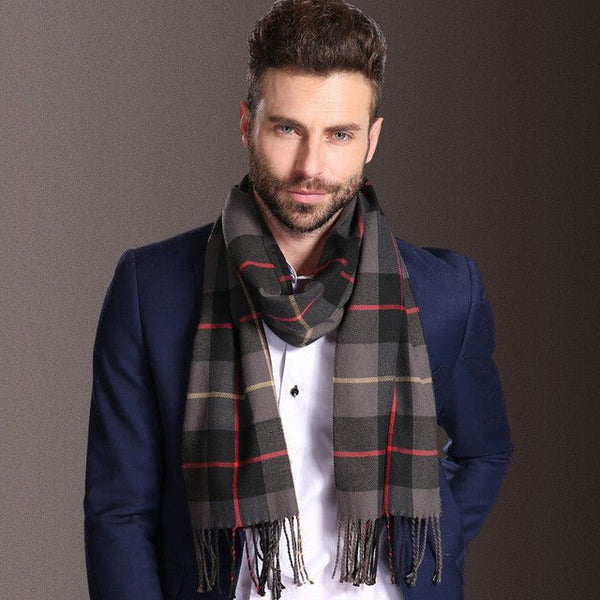 New Europe Fashion Shawl Scarves Men Winter Warm Tartan - Yahko Merchandise