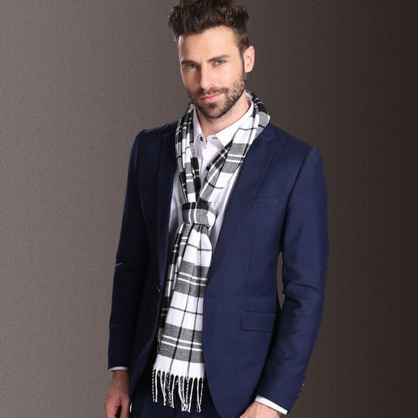 New Europe Fashion Shawl Scarves Men Winter Warm Tartan - Yahko Merchandise