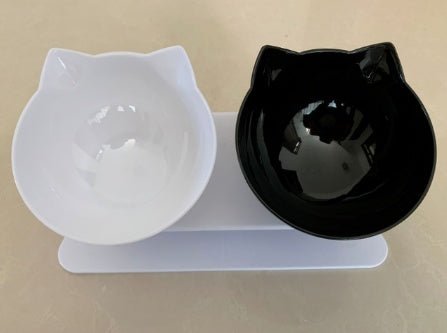 New Inclined Food Cat Ear Oblique Mouth Transparent Single Pet Bowl - Yahko Merchandise