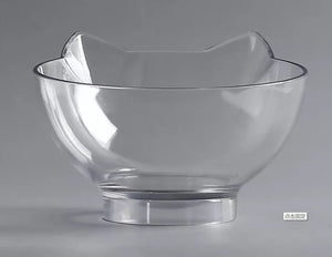 New Inclined Food Cat Ear Oblique Mouth Transparent Single Pet Bowl - Yahko Merchandise