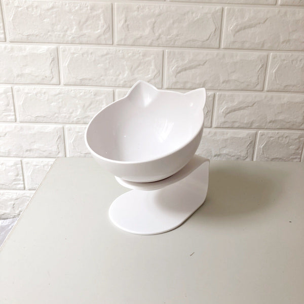 New Inclined Food Cat Ear Oblique Mouth Transparent Single Pet Bowl - Yahko Merchandise