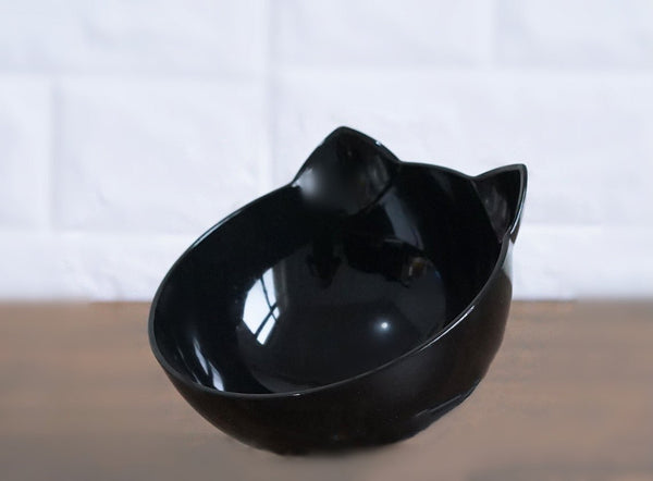 New Inclined Food Cat Ear Oblique Mouth Transparent Single Pet Bowl - Yahko Merchandise