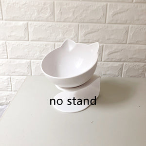 New Inclined Food Cat Ear Oblique Mouth Transparent Single Pet Bowl - Yahko Merchandise