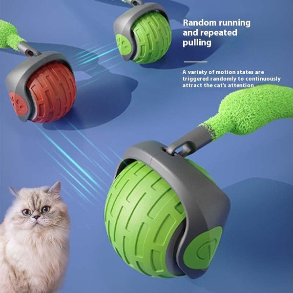 New Interactive Cat Toys Ball Auto Electric Rolling Ball Toys For Cat Kitty Pets Smart Automatic Teaser USB Rechargeable Cat Toy Pet Products - Yahko Merchandise