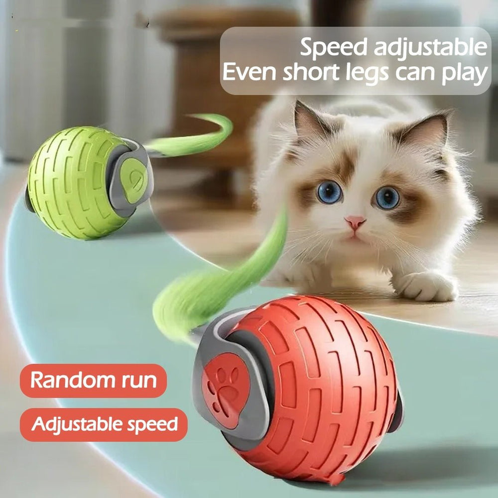 New Interactive Cat Toys Ball Auto Electric Rolling Ball Toys For Cat Kitty Pets Smart Automatic Teaser USB Rechargeable Cat Toy Pet Products - Yahko Merchandise