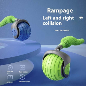 New Interactive Cat Toys Ball Auto Electric Rolling Ball Toys For Cat Kitty Pets Smart Automatic Teaser USB Rechargeable Cat Toy Pet Products - Yahko Merchandise