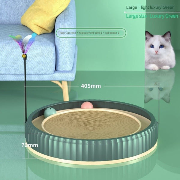 NEW Round Cat Scratching Board Wear - resistant Anti - scratch Claw Grinder Furniture Protector Pet Products - Yahko Merchandise