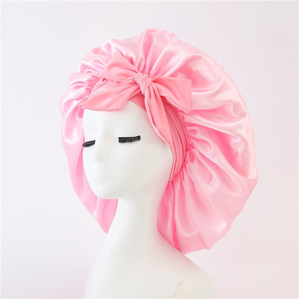 New Silk Bonnet For Sleeping Women Satin Bonnet Hair Bonnet Night Sleep Cap Scarf Wrap For Curly Hair With Tie Band For Curly Hair - Yahko Merchandise