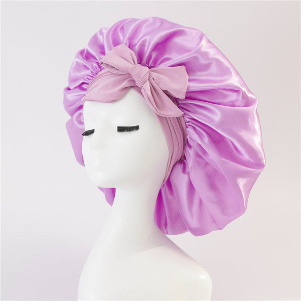 New Silk Bonnet For Sleeping Women Satin Bonnet Hair Bonnet Night Sleep Cap Scarf Wrap For Curly Hair With Tie Band For Curly Hair - Yahko Merchandise
