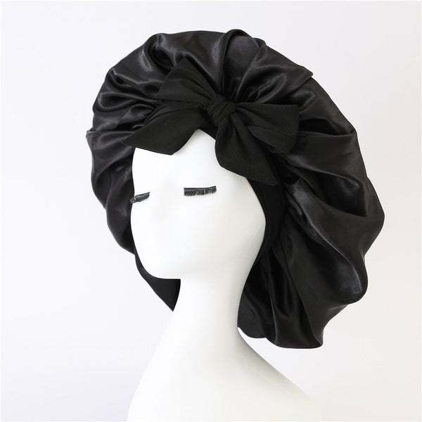 New Silk Bonnet For Sleeping Women Satin Bonnet Hair Bonnet Night Sleep Cap Scarf Wrap For Curly Hair With Tie Band For Curly Hair - Yahko Merchandise
