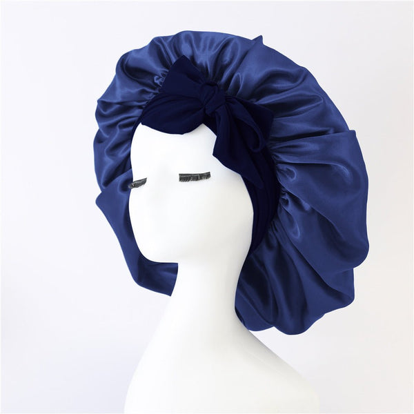 New Silk Bonnet For Sleeping Women Satin Bonnet Hair Bonnet Night Sleep Cap Scarf Wrap For Curly Hair With Tie Band For Curly Hair - Yahko Merchandise