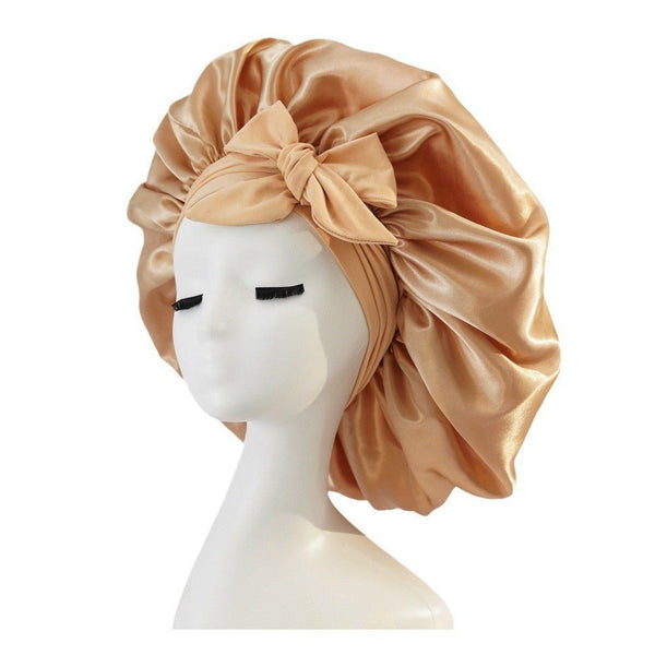New Silk Bonnet For Sleeping Women Satin Bonnet Hair Bonnet Night Sleep Cap Scarf Wrap For Curly Hair With Tie Band For Curly Hair - Yahko Merchandise