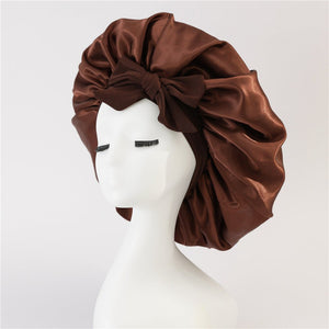 New Silk Bonnet For Sleeping Women Satin Bonnet Hair Bonnet Night Sleep Cap Scarf Wrap For Curly Hair With Tie Band For Curly Hair - Yahko Merchandise
