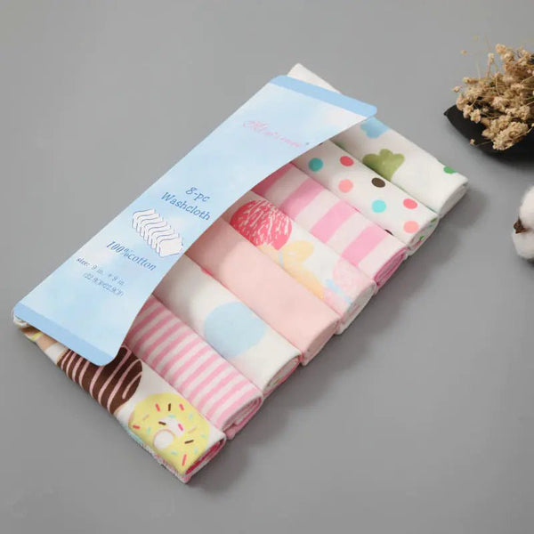 Newborn Cotton Gauze Baby Feeding Towels - 8 Packs - Yahko Merchandise