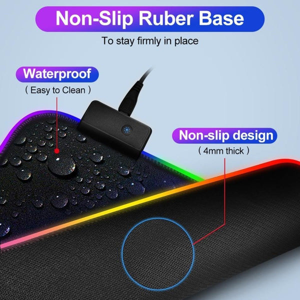 Ninja Dragons RGB Gaming 1 Touch Light Up Mouse Pad - Large Size - Yahko Merchandise