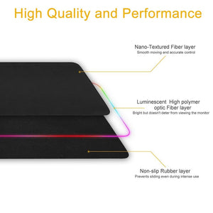 Ninja Dragons RGB Gaming 1 Touch Light Up Mouse Pad - Large Size - Yahko Merchandise