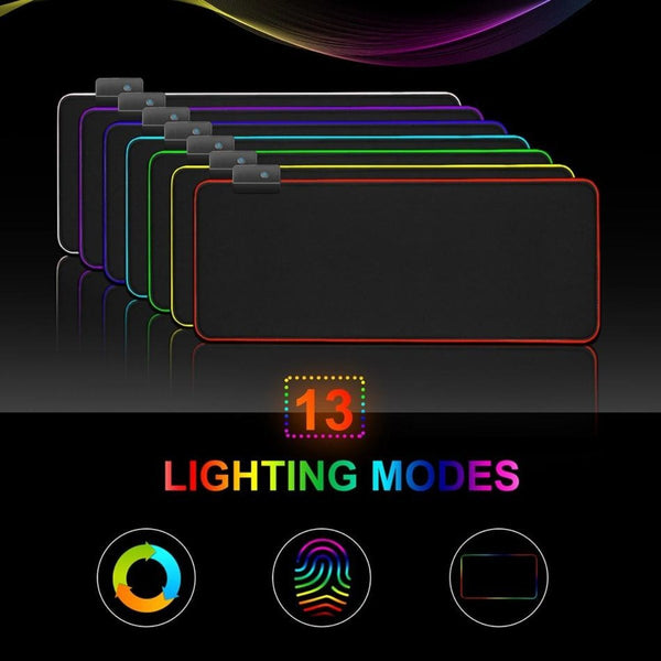 Ninja Dragons RGB Gaming 1 Touch Light Up Mouse Pad - Large Size - Yahko Merchandise