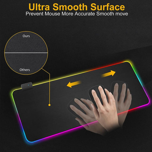 Ninja Dragons RGB Gaming 1 Touch Light Up Mouse Pad - Large Size - Yahko Merchandise