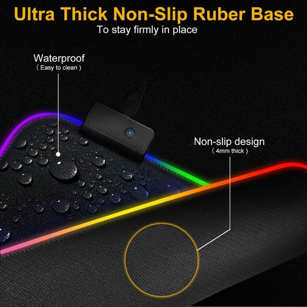 Ninja Dragons RGB Gaming 1 Touch Light Up Mouse Pad - Large Size - Yahko Merchandise