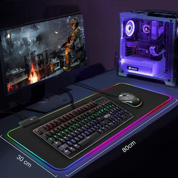 Ninja Dragons RGB Gaming 1 Touch Light Up Mouse Pad - Large Size - Yahko Merchandise
