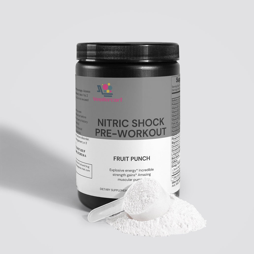 Nitric Shock Pre Workout Strength, Energy, Endurance, And Mental Focus Booster - Yahko Merchandise