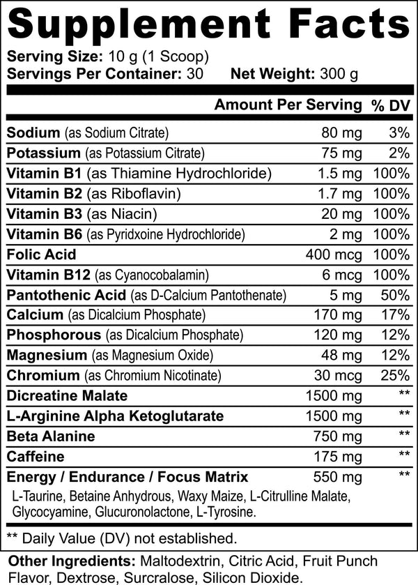 Nitric Shock Pre Workout Strength, Energy, Endurance, And Mental Focus Booster - Yahko Merchandise