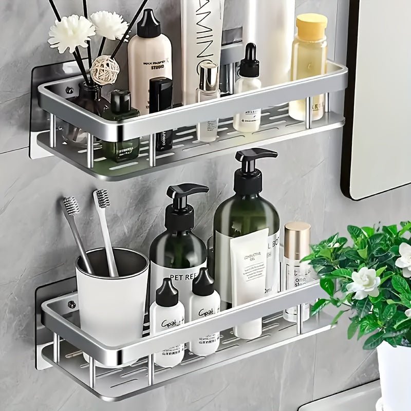 NoDrill WallMounted Bathroom Kitchen Storage Shelf - Yahko Merchandise