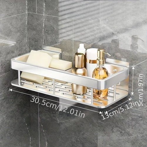 NoDrill WallMounted Bathroom Kitchen Storage Shelf - Yahko Merchandise