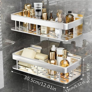 NoDrill WallMounted Bathroom Kitchen Storage Shelf - Yahko Merchandise