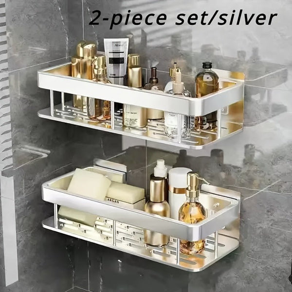 NoDrill WallMounted Bathroom Kitchen Storage Shelf - Yahko Merchandise