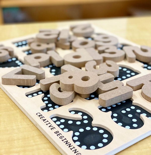 NUMBER PUZZLE - CHALKBOARD BASE WITH TRACERS - Number Tracing Puzzle - Yahko Merchandise