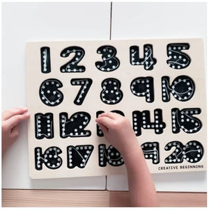 NUMBER PUZZLE - CHALKBOARD BASE WITH TRACERS - Number Tracing Puzzle - Yahko Merchandise