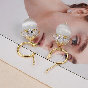 Opal Butterfly Stud Earrings Women - Yahko Merchandise