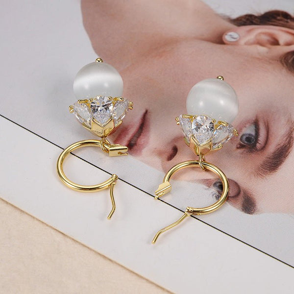 Opal Butterfly Stud Earrings Women - Yahko Merchandise