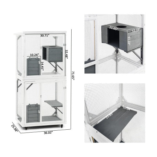 Outdoor Indoor Cat Pet Climbing Frame Game Cage Cute Large Space - Yahko Merchandise