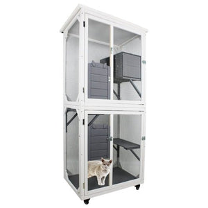 Outdoor Indoor Cat Pet Climbing Frame Game Cage Cute Large Space - Yahko Merchandise
