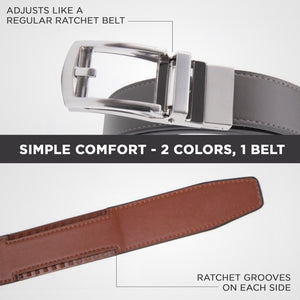 Patented Reversible Ratchet Belt 2 Colors (1 Belt) - Yahko Merchandise