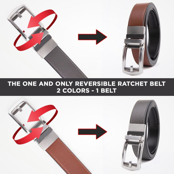 Patented Reversible Ratchet Belt 2 Colors (1 Belt) - Yahko Merchandise